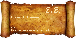 Eppert Emese névjegykártya
